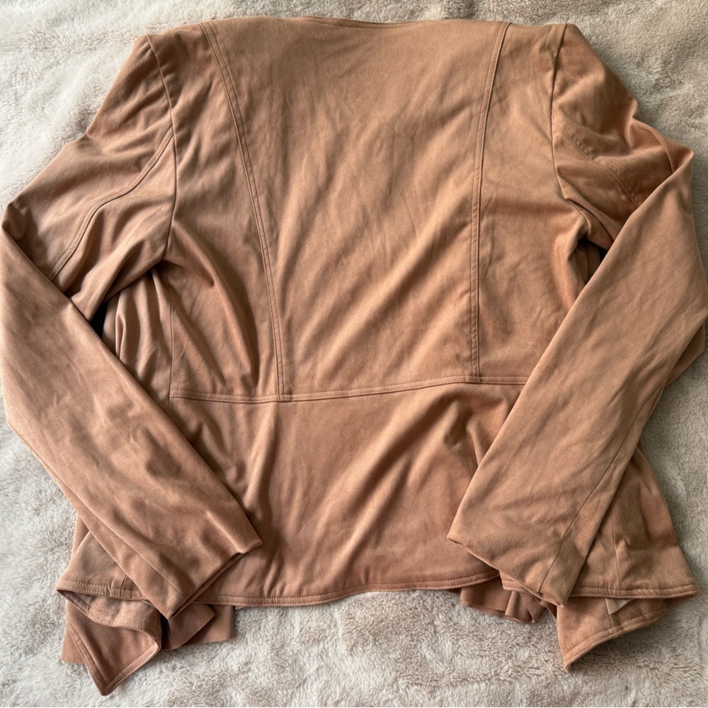 NWT Anthropologie Hutch Vegan Suede Jacket Blush Neutral Size M - Picture 6 of 11